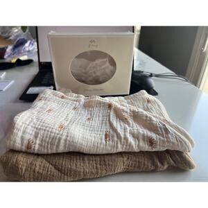 Konssy 2 Pack Nursing Pillow Covers, Breastfeeding Pillows,Slipcovers Brown,Sun